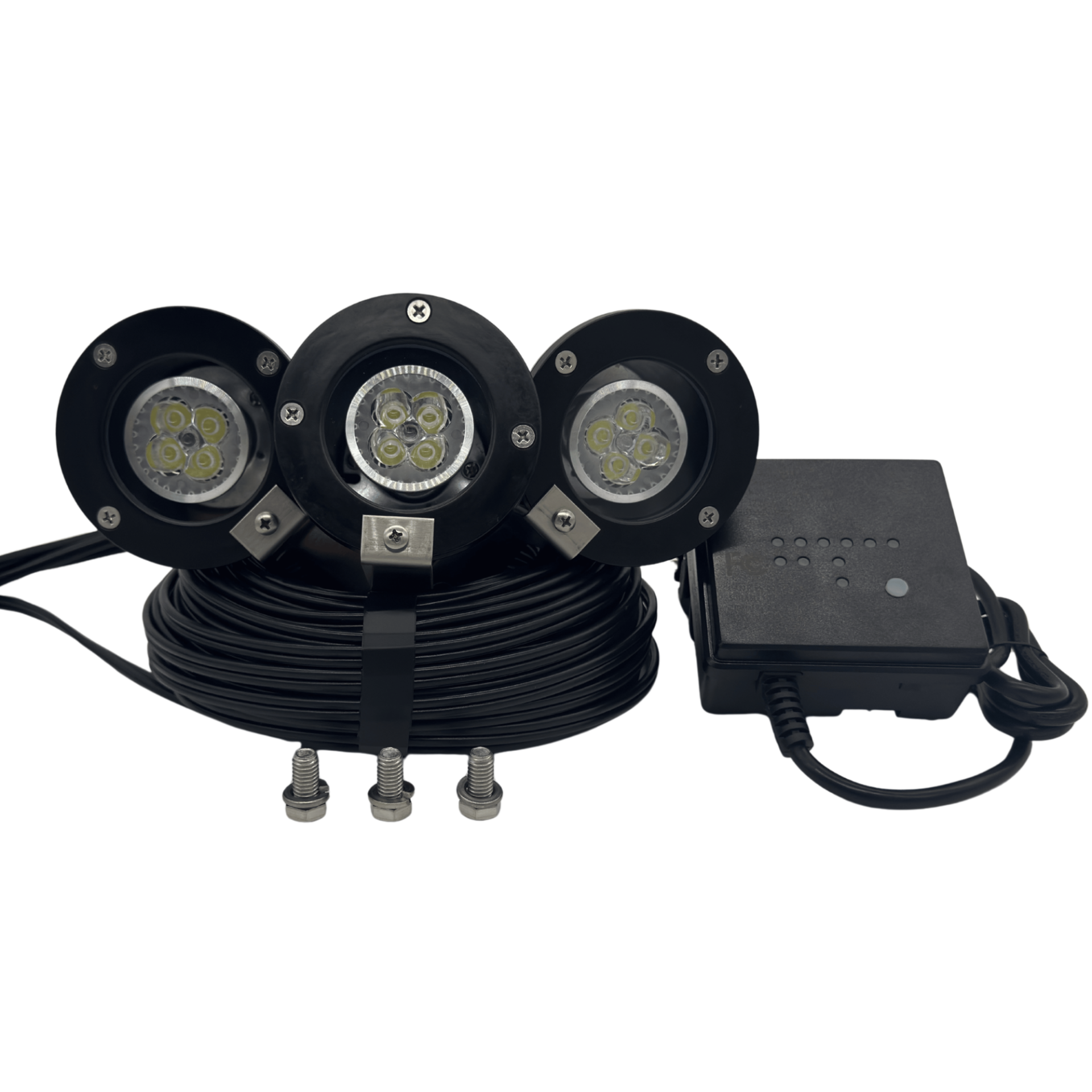 12 Volt THREE LIGHT 4" LED LIGHT SET with replaceable bulbs